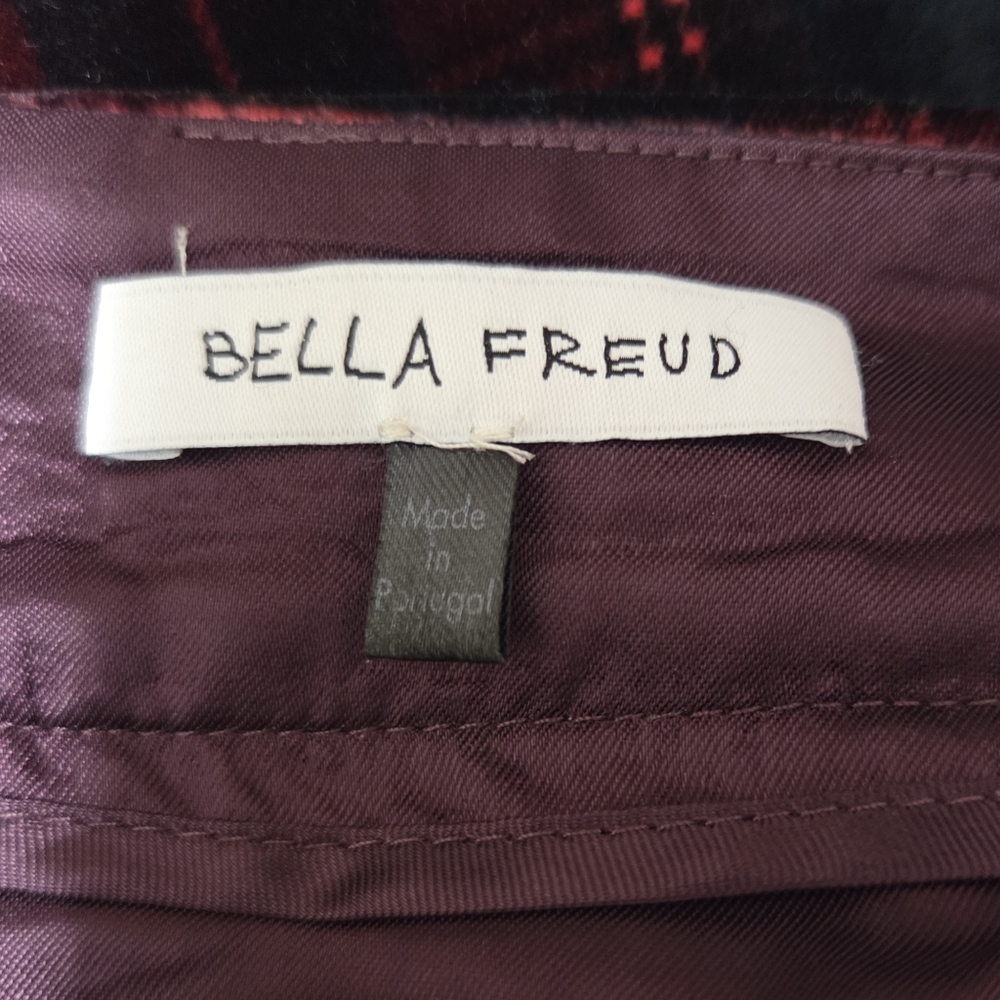 Bella Freud Velvet Tartan Checked Plaid Mini Skirt — image 4 of 5